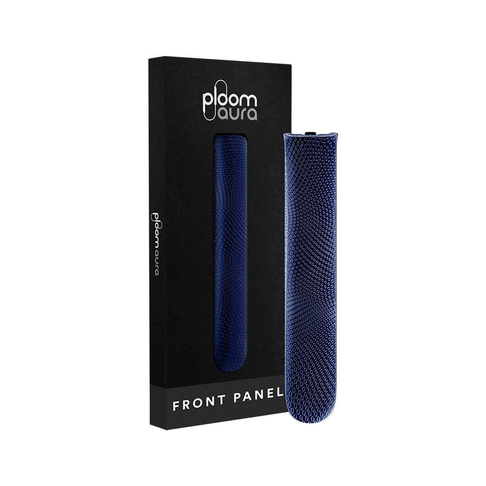 Ploom AURA Front Panel Navy Blue Augmented Pattern pack